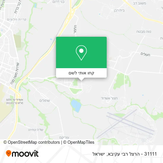 מפת 31111 - הרצל רבי עקיבא