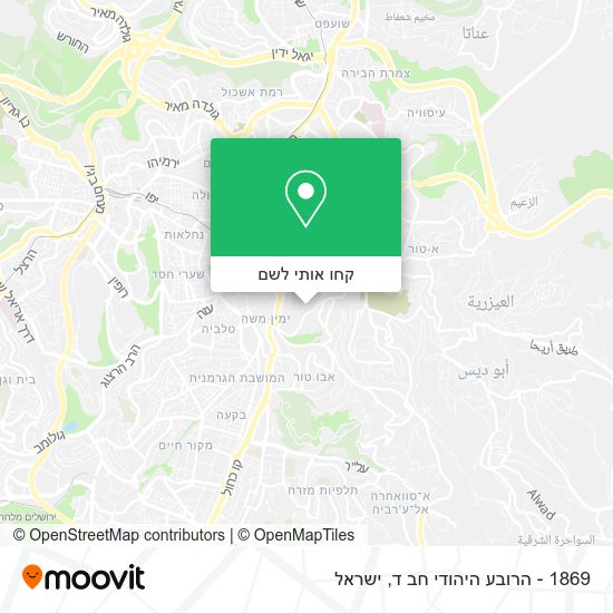 מפת 1869 - הרובע היהודי חב ד