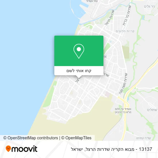 מפת 13137 - מבוא הקריה שדרות הרצל