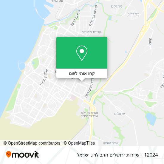 מפת 12024 - שדרות ירושלים הרב לוין