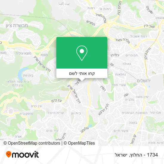 מפת 1734 - החלוץ