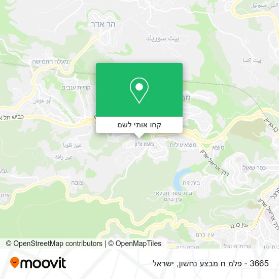 מפת 3665 - פלמ ח מבצע נחשון