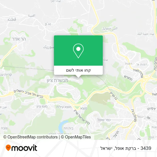 מפת 3439 - ברקת אופל