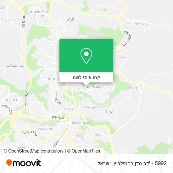 מפת 5992 - 'דב סדן רחמילביץ