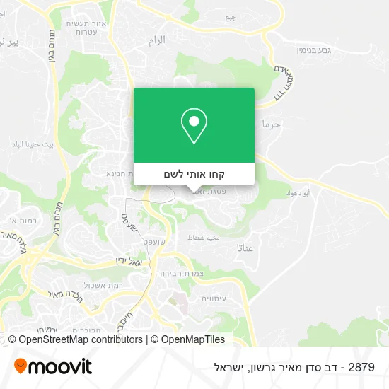 מפת 2879 - דב סדן מאיר גרשון
