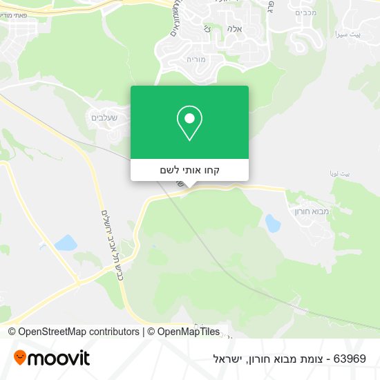 מפת 63969 - צומת מבוא חורון