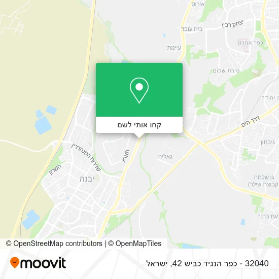 מפת 32040 - כפר הנגיד כביש 42