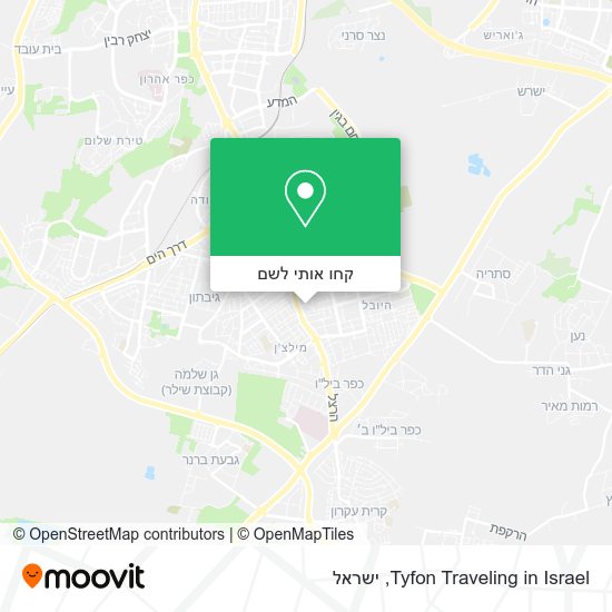 מפת Tyfon Traveling in Israel