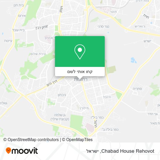 מפת Chabad House Rehovot