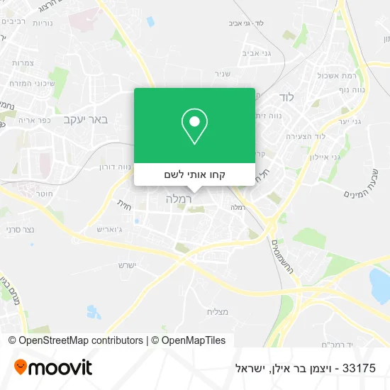 מפת 33175 - ויצמן בר אילן