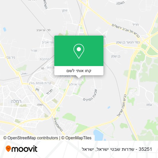 מפת 35251 - שדרות שבטי ישראל