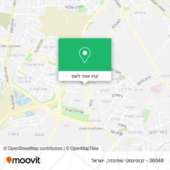 מפת 36048 - זבוטינסקי שפינוזה