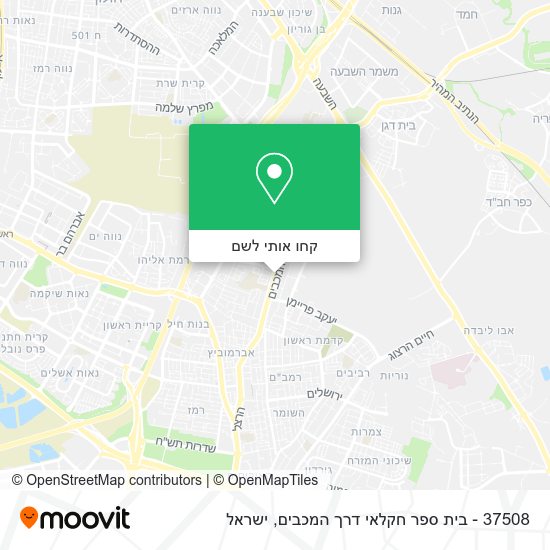 מפת 37508 - בית ספר חקלאי דרך המכבים