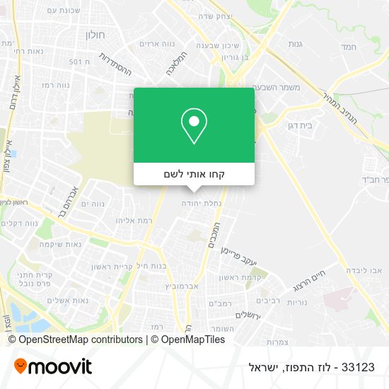 מפת 33123 - לוז התפוז