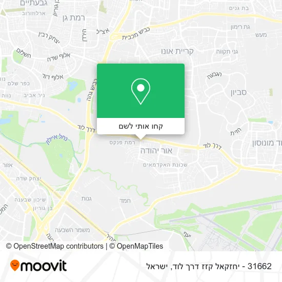 מפת 31662 - יחזקאל קזז דרך לוד