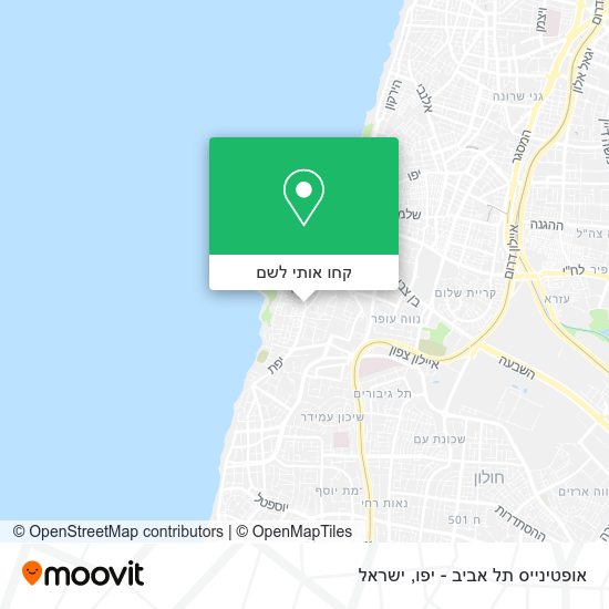 מפת אופטינייס תל אביב - יפו
