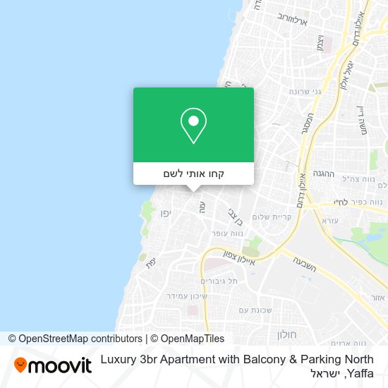 מפת Luxury 3br Apartment with Balcony & Parking North Yaffa