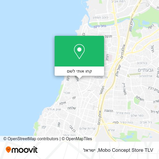 מפת Mobo Concept Store TLV