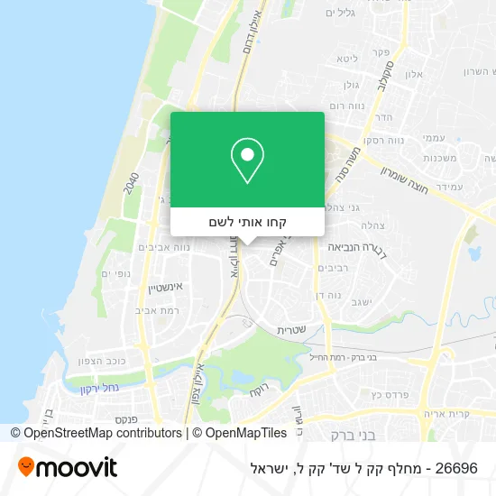 מפת 26696 - מחלף קק ל שד' קק ל