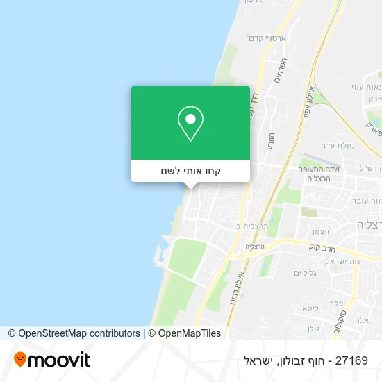 מפת 27169 - חוף זבולון