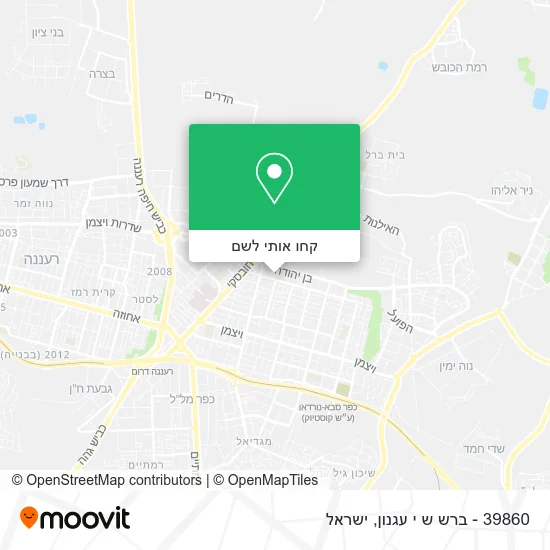 מפת 39860 - ברש ש י עגנון