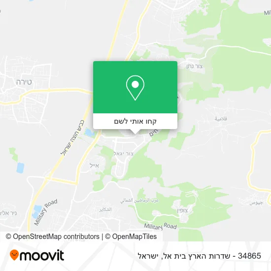 מפת 34865 - שדרות הארץ בית אל