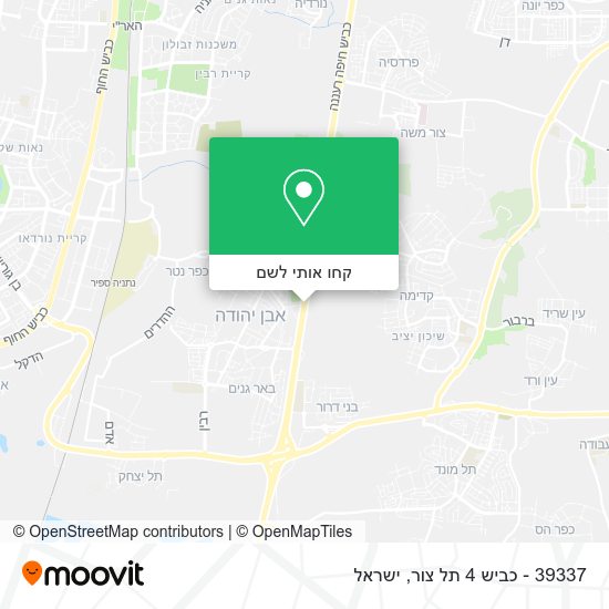 מפת 39337 - כביש 4 תל צור