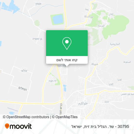 מפת 30795 - שד. הגליל בית זית