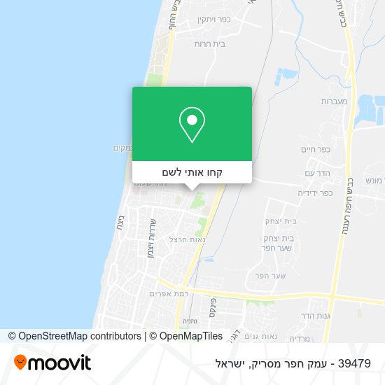 מפת 39479 - עמק חפר מסריק