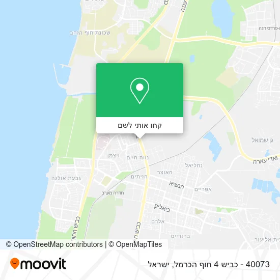 מפת 40073 - כביש 4 חוף הכרמל