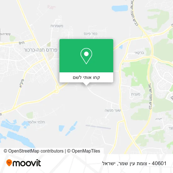 מפת 40601 - צומת עין שמר