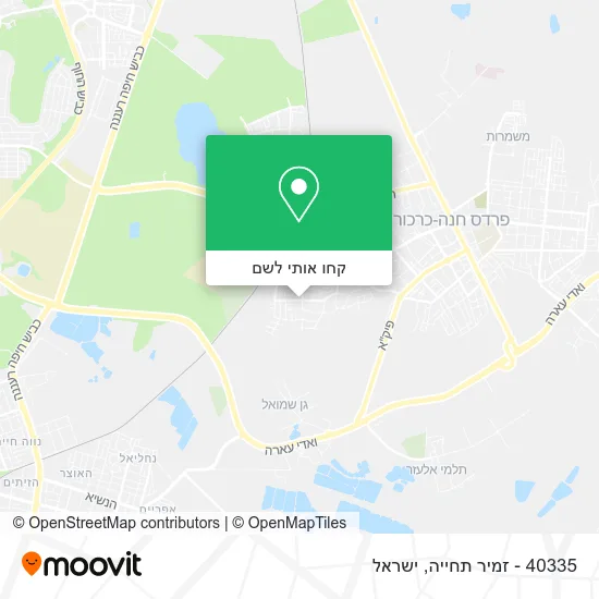 מפת 40335 - זמיר תחייה