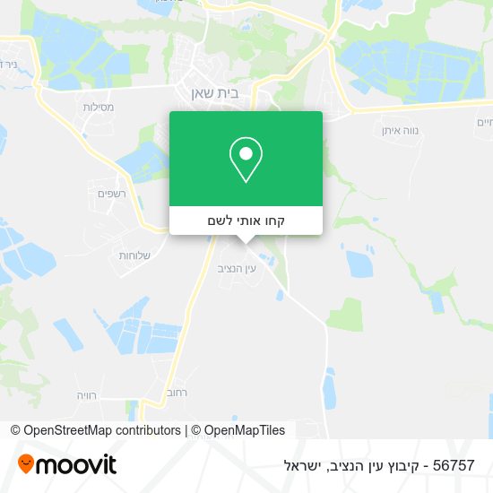 מפת 56757 - קיבוץ עין הנציב