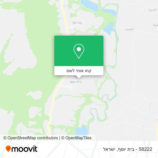 מפת 58222 - בית יוסף