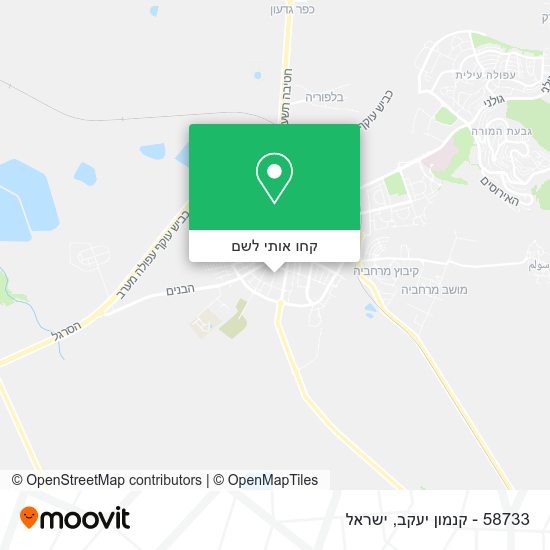 מפת 58733 - קנמון יעקב