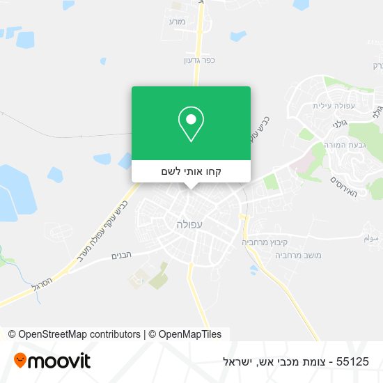 מפת 55125 - צומת מכבי אש
