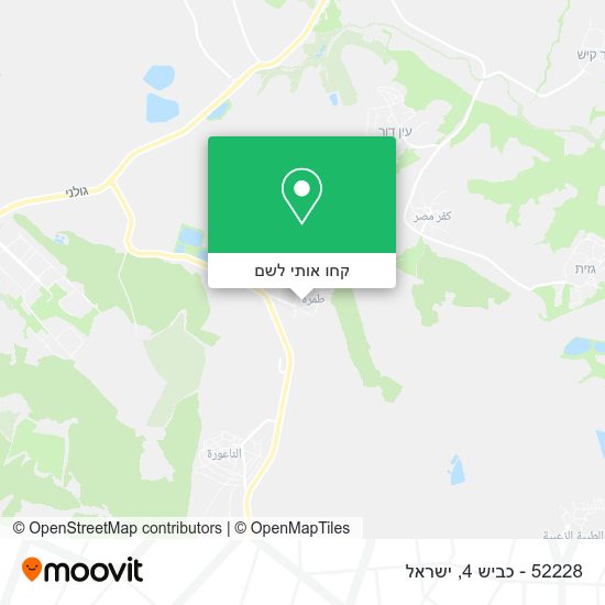מפת 52228 - כביש 4