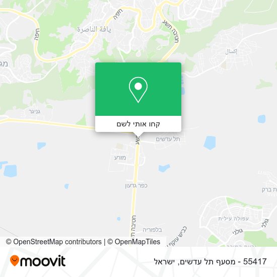 מפת 55417 - מסעף תל עדשים