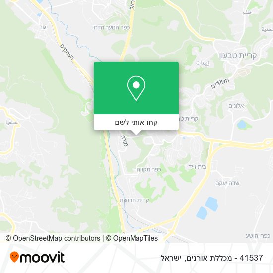 מפת 41537 - מכללת אורנים