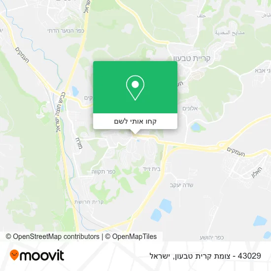 מפת 43029 - צומת קרית טבעון