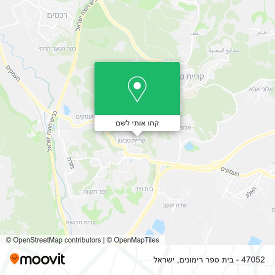 מפת 47052 - בית ספר רימונים