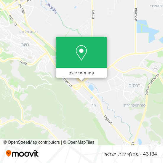 מפת 43134 - מחלף יגור