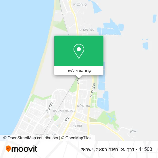מפת 41503 - דרך עכו חיפה רפא ל
