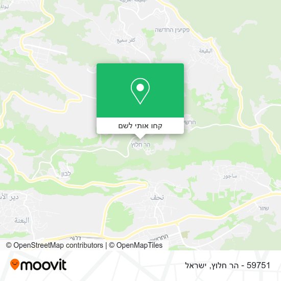 מפת 59751 - הר חלוץ