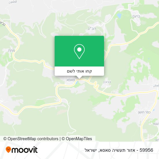 מפת 59956 - אזור תעשיה סאסא