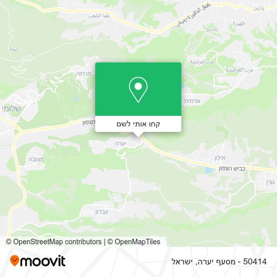 מפת 50414 - מסעף יערה