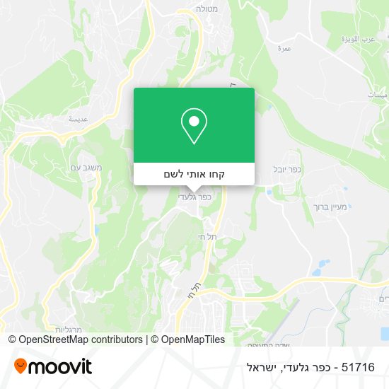 מפת 51716 - כפר גלעדי