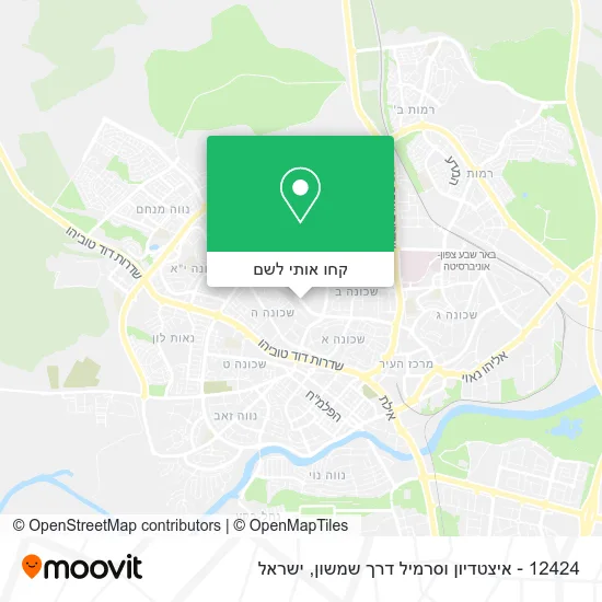 מפת 12424 - איצטדיון וסרמיל דרך שמשון