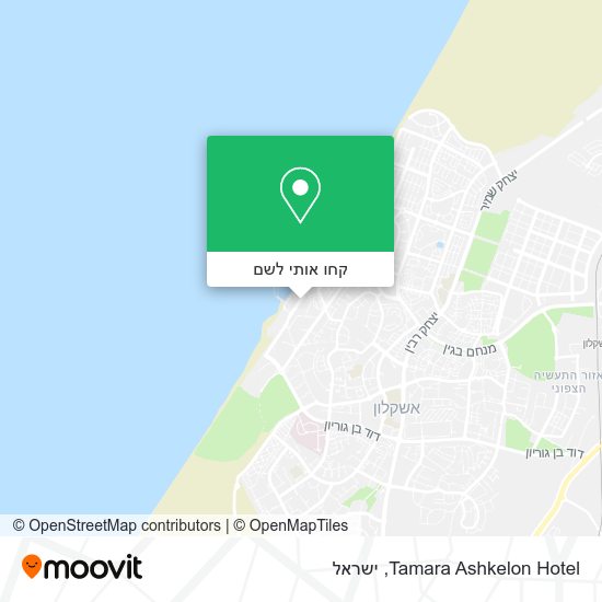 מפת Tamara Ashkelon Hotel