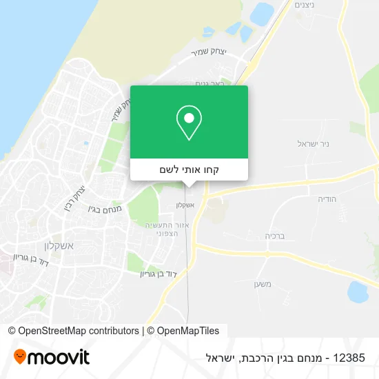 מפת 12385 - מנחם בגין הרכבת